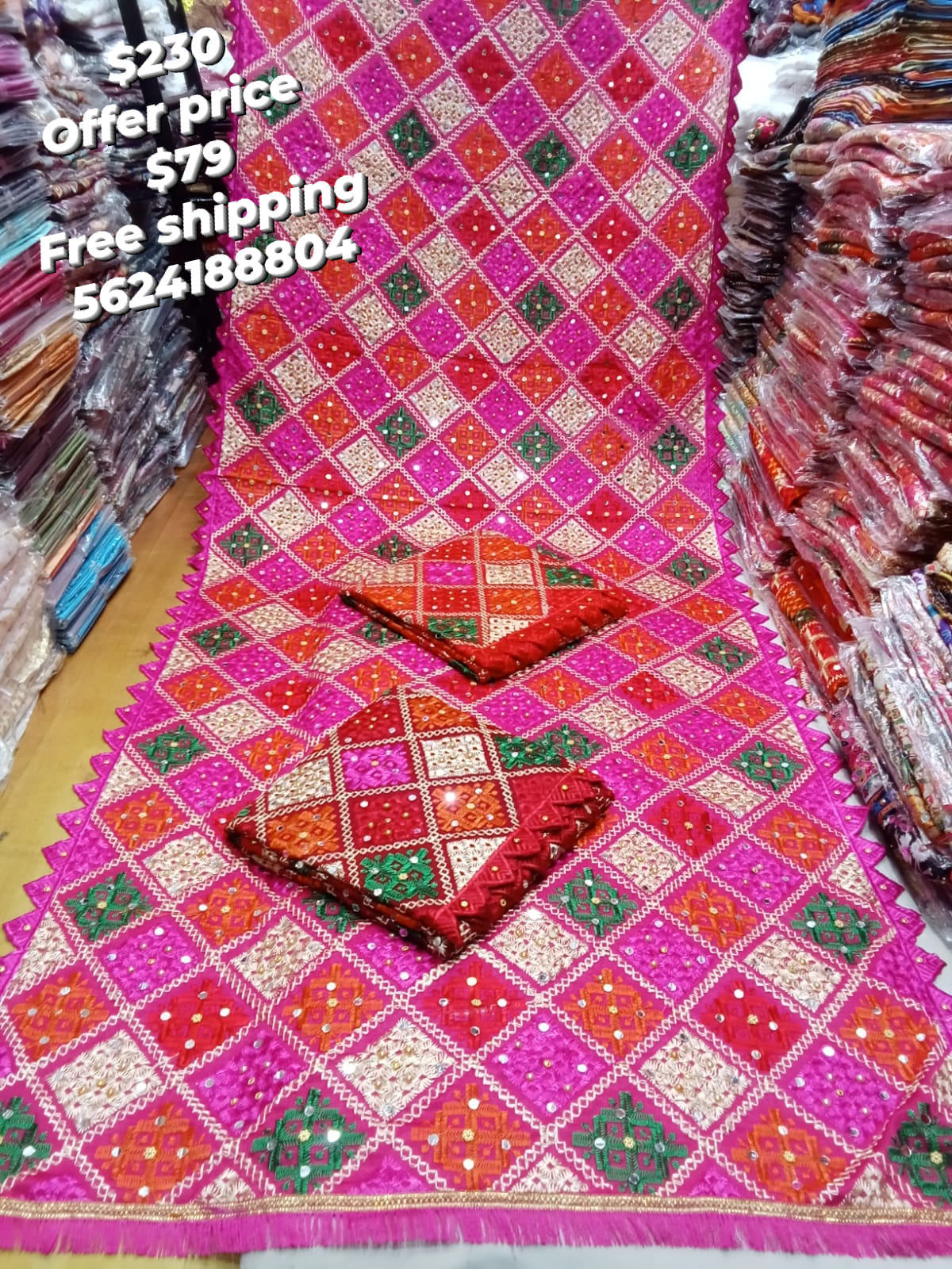 Fulkari Multi bhagh Dupatta Available in affordable price