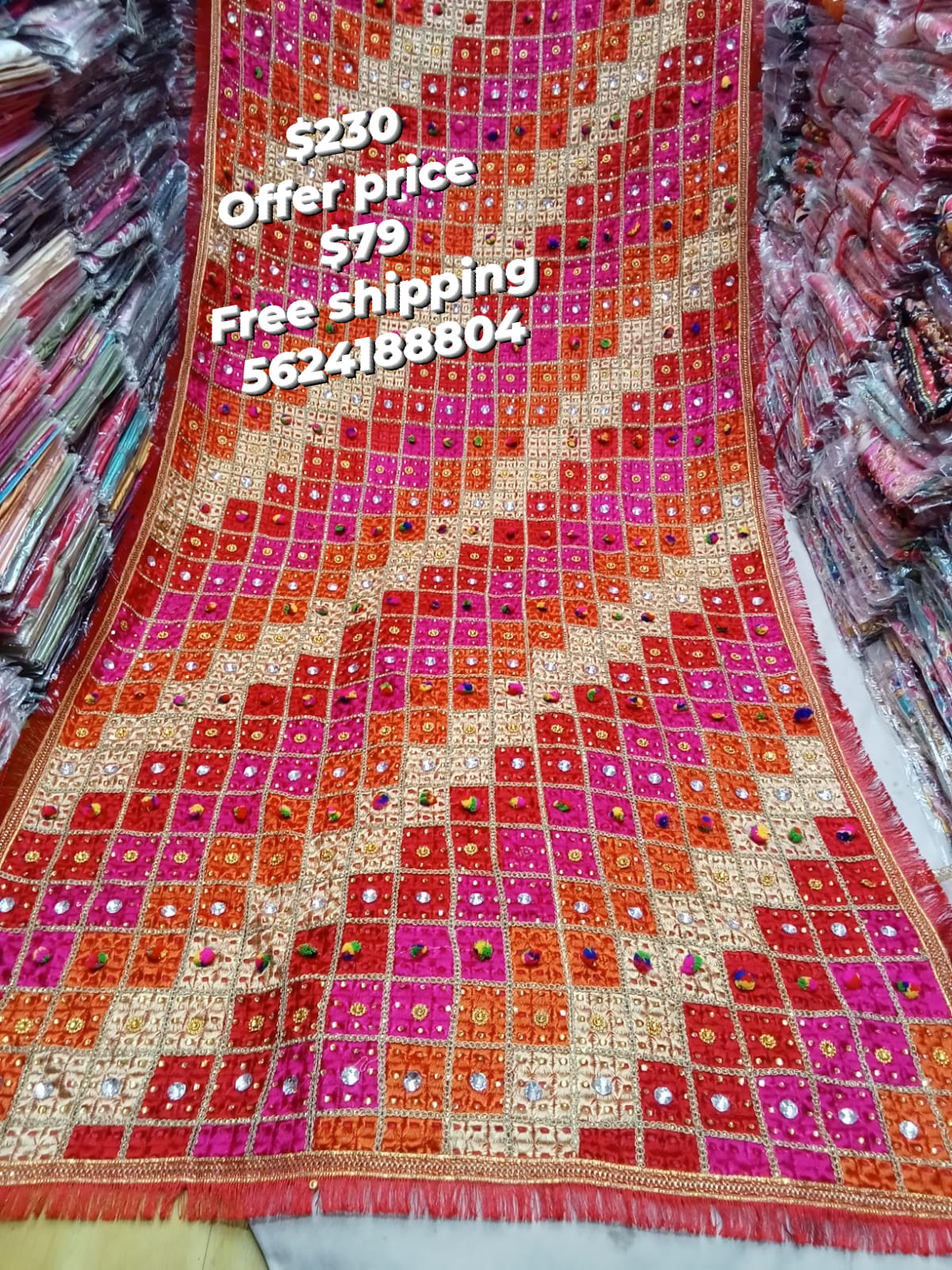 Fulkari Multi bhagh Dupatta Available in affordable price